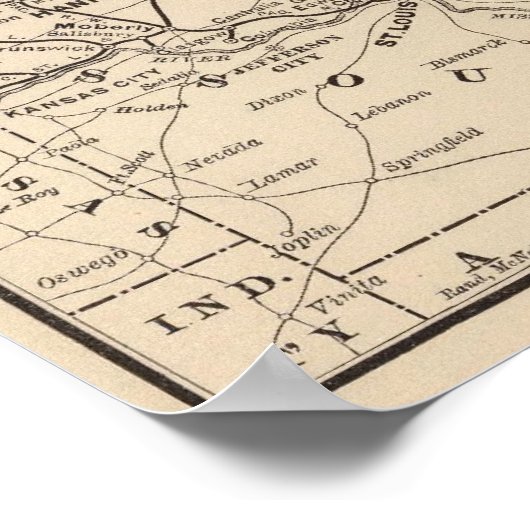 Kaart Wabash Poster (Hoek)