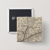 Kaart Wabash Vierkante Button 5,1 Cm (Voorkant /achterkant)