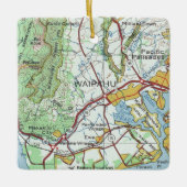  kaart Waipahu Oahu Keramisch Ornament (Voorkant)