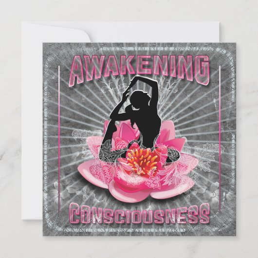 Kaart wakker maken - groet, uitnodiging (Voorkant)