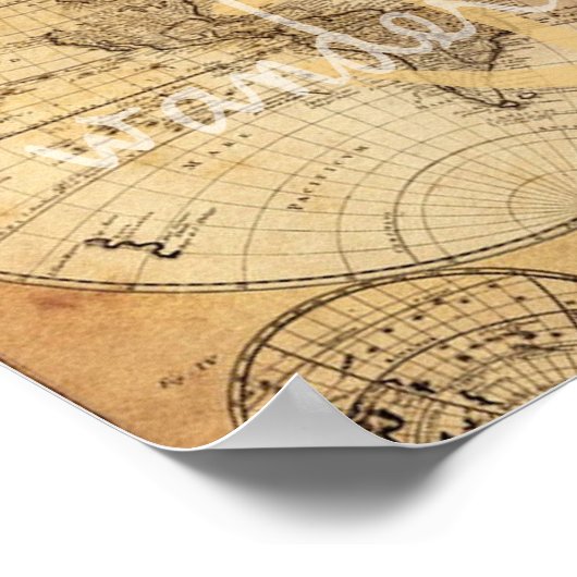 Kaart Wanderlust Anchor Print (Hoek)