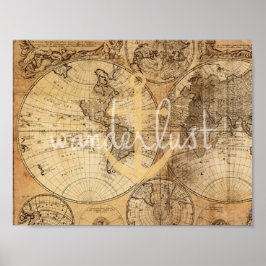  Kaart Wanderlust Anchor Print