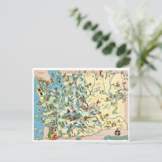  kaart Washington (Staand voorkant)