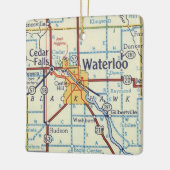  kaart Waterloo IA Keramisch Ornament (Links)