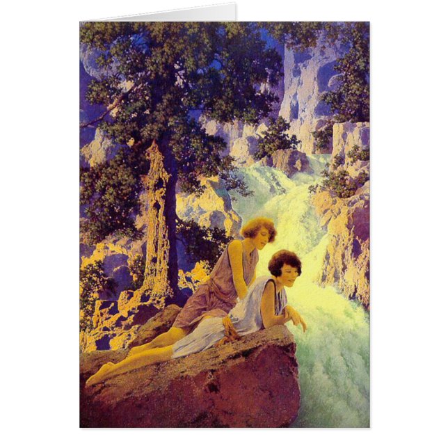 Kaart: Waterval - Maxfield Parrish (Voorkant)