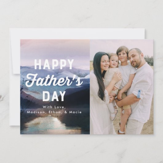 Kaart waterverf Lake en Mountains (Voorkant)