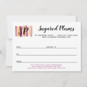 Kaart waterverf Paars en Gold Cadeaubon (Achterkant)