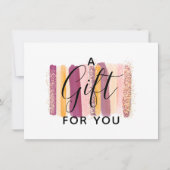 Kaart waterverf Paars en Gold Cadeaubon (Voorkant)