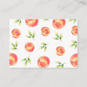 Kaart waterverf  Peach Baby shower Book Request (Achterkant)