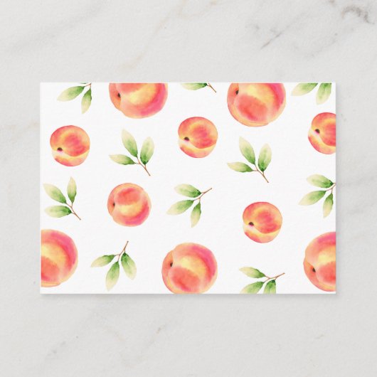 Kaart waterverf  Peach Baby shower Book Request (Achterkant)