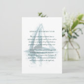 Kaart waterverf Sailing Boat Wedding Insert (Staand voorkant)