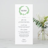Kaart waterverf-vouwweduwenmenu (Staand voorkant)
