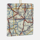  kaart Waxahachie TX Keramisch Ornament (Rechts)
