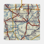  kaart Waxahachie TX Keramisch Ornament (Achterkant)