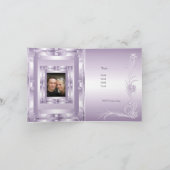 Kaart Weddenschap Verloving Foto Mauve Lila toevoe (Binnen)
