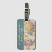  kaart Wereld Atlas Bagagelabel (Voorkant (verticaal))