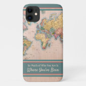 kaart Wereld Atlas Travel Lover's Case-Mate iPhone Case (Achterkant)