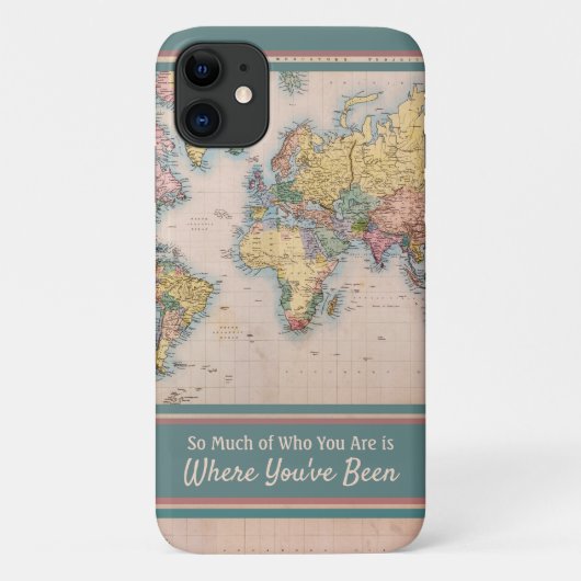 kaart Wereld Atlas Travel Lover's Case-Mate iPhone Case (Achterkant)