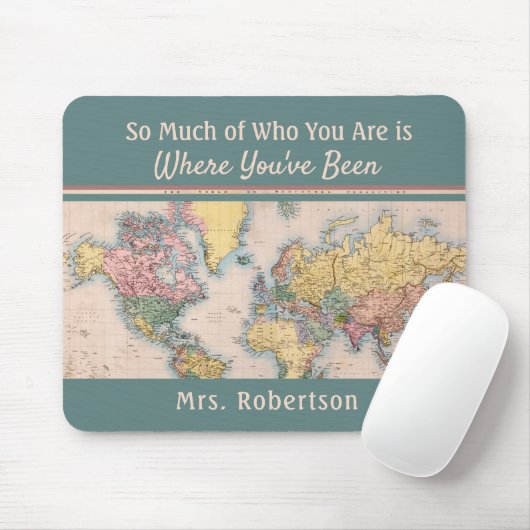  kaart Wereld Atlas Travel Lover's Muismat (Met muis)