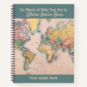  kaart Wereld Atlas Travel Lover's Notitieboek (Voorkant)