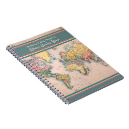  kaart Wereld Atlas Travel Lover's Notitieboek