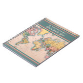  kaart Wereld Atlas Travel Lover's Notitieboek (Linkerzijde)