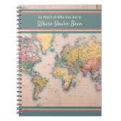  kaart Wereld Atlas Travel Lover's Notitieboek (Voorkant)