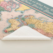  kaart Wereld Atlas Travel Lover's Sherpa Deken (3/4)