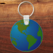Kaart/Wereldbol Sleutelhanger (Voorkant)