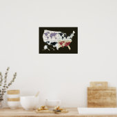 -kaart . wereldkaart poster (Keuken)