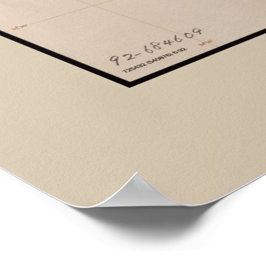 Kaart West Bank en Oost-Jeruzalem (1992) Poster (Hoek)