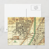 kaart West Lafayette Indiana Purdue (Voorkant / Achterkant)