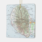  kaart West-Maui Keramisch Ornament (Links)