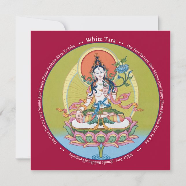 KAART White Tara - met envelop (Voorkant)