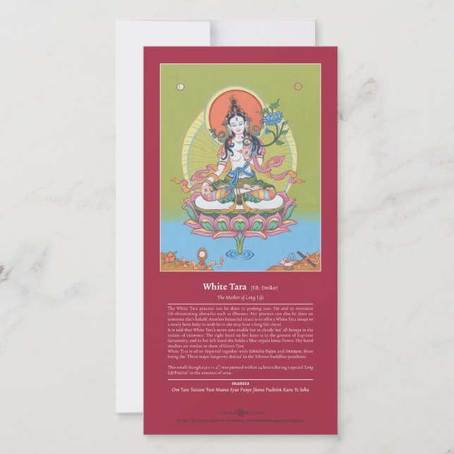 KAART WhiteTara met uitleg (Voorkant)