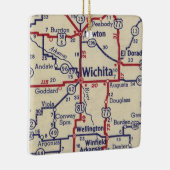 kaart Wichita KS Keramisch Ornament (Rechts)