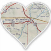  kaart Wickenburg Arizona Sticker (Voorkant)