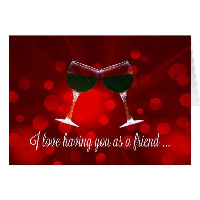 Kaart wijnvriendschap (Voorkant Horizontaal)