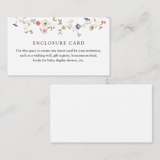 Kaart Wilde bloem Aangepaste behuizing (Voorkant / Achterkant)