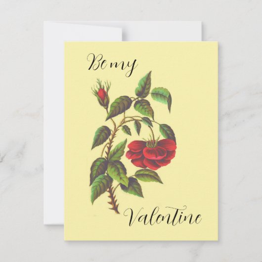  Kaart Wilde Red Rose Valentijnsdag (Voorkant)