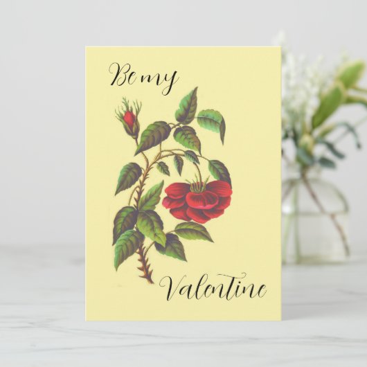  Kaart Wilde Red Rose Valentijnsdag (Staand voorkant)