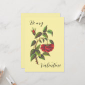 Kaart Wilde Red Rose Valentijnsdag (Voorkant / Achterkant in situ)