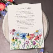 Kaart Wildflower Charm Wedding Details Enclosure