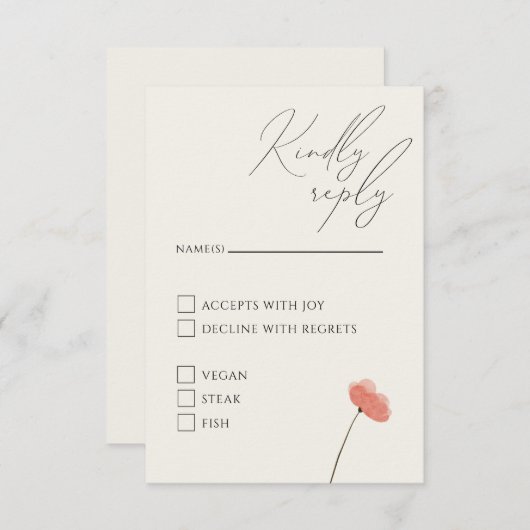 Kaart Wildflower script Enclosure (Voorkant / Achterkant)