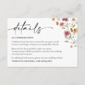 Kaart Wildflower Wedding Details Enclosure (Voorkant)
