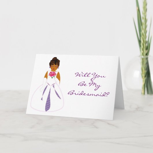 kaart "Will you be My Bridesmaid" -  (Voorkant)