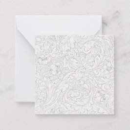 KAART : WILLIAM MORRIS : FLORAL PATTERN NOTITIEKAARTJE