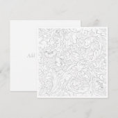 KAART : WILLIAM MORRIS : FLORAL PATTERN NOTITIEKAARTJE (Voorkant / Achterkant)