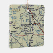 kaart Williams Lake BC Keramisch Ornament (Rechts)