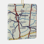  kaart Winnsboro SC Keramisch Ornament (Rechts)